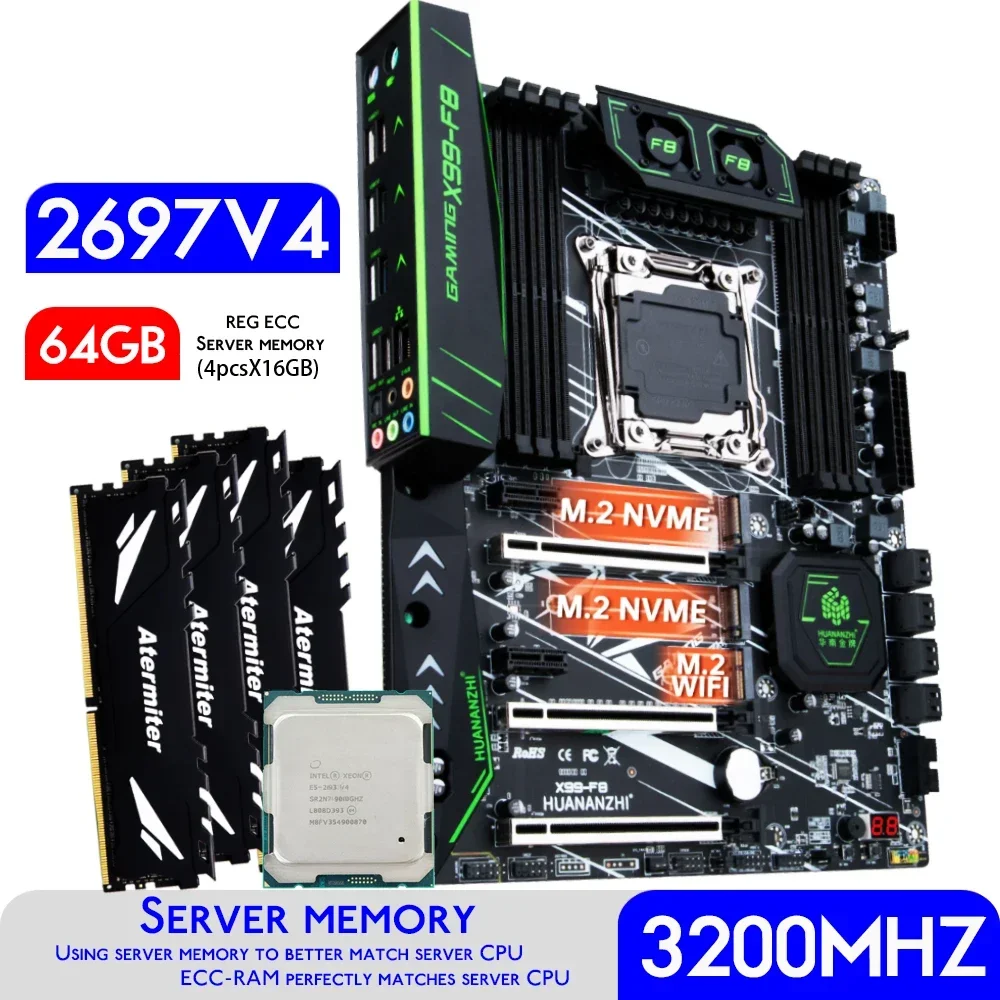 64Gb Ddr4 Ecc Reg 3200Mhz - Płyta główna HUANANZHI X99 F8 X99